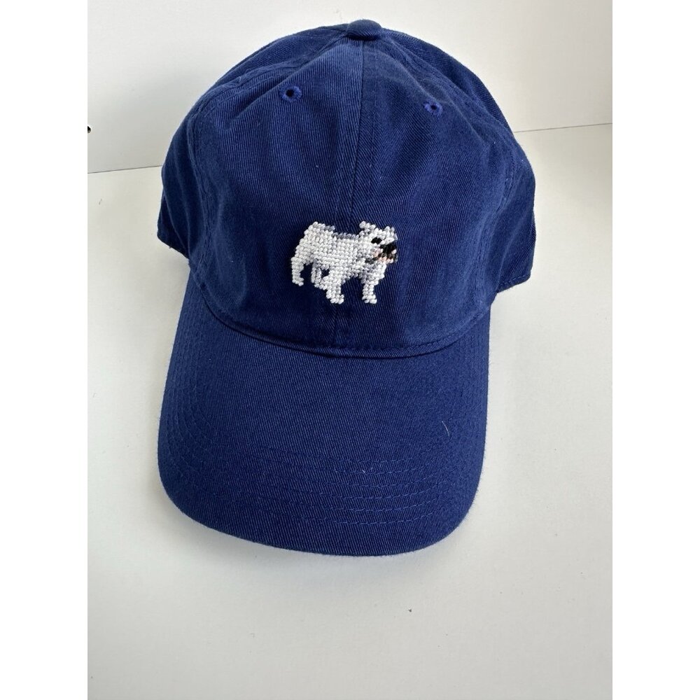 Smathers and Branson Yale Bulldog Golf Hat Adult‎ Needlepoint Dad Cap Strapback